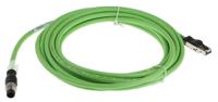 1044470050 WeidmullerIE, 5m Cat5, Green M12 to Male RJ45 Male, Aluminium foil with a braided tin-plated copper wire screen
