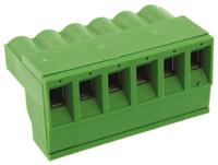 796634-6 TE Connectivity, 5.08mm Pitch, 6 Way, Pluggable Terminal Block, Plug, Cable Mount, Screw Down Termination,