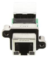 mrj578001 Amphenol Communications Solutions MRJ Series Female to Female RJ45 Connector, Through Hole, Cat5e Right Angle 2 Port 8