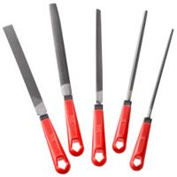 lim200emj5 Facom 200mm, File Cut, Flat, Half Round, Round, Square Engineers File Set With Soft-Grip Handle