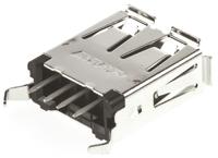 1734366-1 TE Connectivity Straight, Through Hole, Socket- Single Port Type A USB Connector