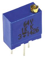 m64y102kb40 Vishay 64Y Series 19 (Electrical), 22 (Mechanical)-Turn Through Hole Trimmer Resistor with Pin Terminations, 1kΩ ±10%