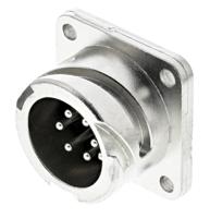 ca02com-e14s-6p-b ITT Cannon, CA-COM, Copper Alloy 6 Way Box Mount MIL Spec Circular Connector Receptacle, Pin Contacts,Shell Size 14S,