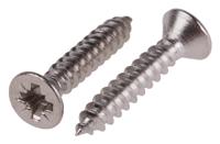 180-645 RS PRO Plain Stainless Steel Countersunk Head Self Tapping Screw, N°6 x 3/4in Long 19mm Long