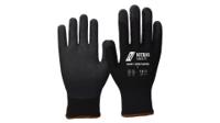 1606w-8 NITRAS SAFETY 1606W/NITRAS SNOW FIGHTER Black Nylon Glove, Size 8, Nitrile Coating