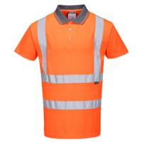 rt22dgcs Portwest RT22 Orange Unisex Hi Vis Polo Shirt, S