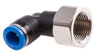 qslf-38-8-b Festo QS Series Elbow Threaded Adaptor, G 3/8 Female to Push In 8 mm, Threaded-to-Tube Connection Style, 153278