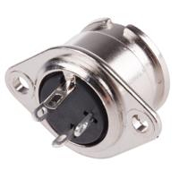 490-961 RS PRO 3 Pole Din Socket, 1A, 100 V ac, Bayonet, Female, Chassis Mount