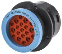 hdp24-24-19se-l017 Deutsch Circular Connector, 19 Contacts, Cable, 2.39 mm Connector, Socket, Female, IP67, HD20 Series