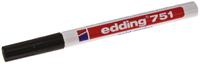 751-001 Edding Black 1 → 2mm Fine Tip Paint Marker Pen for use with Glass, Metal, Plastic, Wood