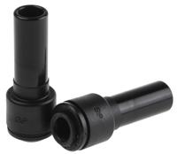 pm061006e John Guest PM Series Reducer Nipple, Push In 10 mm to Push In 6 mm, Tube-to-Tube Connection Style