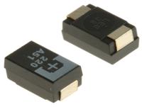 10tpe220ml Panasonic 220μF Surface Mount Polymer Capacitor, 10V dc