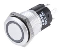 82-45511114 EAO 82 Series Illuminated Push Button Switch, Momentary, Panel Mount, 16mm Cutout, SPDT, Red LED, 240V, IP65, IP67