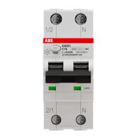 2csr255080r1164-ds201-c16-ac30 ABB RCBO, 16A Current Rating, 2P Poles, 30mA Trip Sensitivity, Type C, System Pro M Compact Range