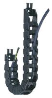 e08400280 Igus E08, e-chain Black Cable Chain - Flexible Slot, W48.2 mm x D19.3mm, L1m, 28 mm Min. Bend Radius, Igumid NB