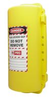 276-132 RS PRO Yellow 4-Lock Polypropylene Plug Lockout, 9mm Shackle, 115mm Attachment