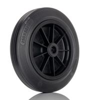 pvr25050x20lm58 Tente Black Rubber Ageing Resistant Trolley Wheel, 250kg