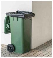 bk240c1 Cromwell Polythene Black Polythene Bin Liner, 240L Capacity, 100 per Package
