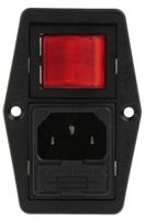 bvb01z000011 Bulgin C14 Panel Mount IEC Connector Male, 10A, 250 V, Fuse Size 5 x 20mm
