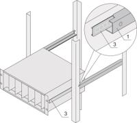 24562-456 nVent SCHROFF EuropacPRO Series Telescopic Rail for Use with Subracks, 355mm