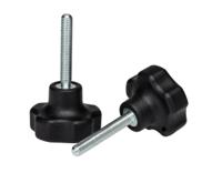 199-281 RS PRO Black Thermoplastic Multiple Lobes Clamping Knob, M5, Threaded Mount