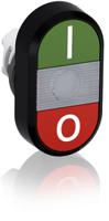 1sfa611131r1108-mpd2-11c ABB MPD2 Series Green, Red Momentary Push Button Head, 22.5mm Cutout