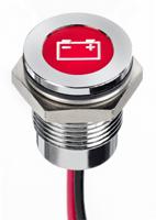 q14f5cxxr12e-0ag APEM Red Panel Mount Indicator, 12V dc, 14mm Mounting Hole Size, Lead Wires Termination, IP67