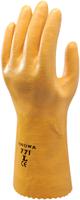 sho771 Showa 771 Yellow Cotton Flock Polyester Cotton Fibre Work Gloves, Size 10, Nitrile Coating
