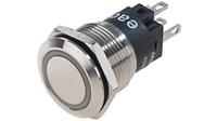82-61532154 EAO 82 Series Illuminated Push Button Switch, Latching, Panel Mount, 22mm Cutout, 1CO, White LED, 24V, IP67