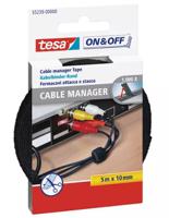 55239-00000-01 Tesa Cable Tie Bundling Tool, Releasable, 5m x 10 mm, Black Polyamide, Pk-1