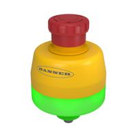 ssa-eb1plgr-12ecq8 Banner SSA Series Twist Release Emergency Stop Push Button, Panel Mount, 30mm Cutout, 1NO, 2NC, IP65