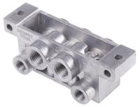 nas-14-01-vdma Festo NAS series 5 station G 1/4, G 1/8 Sub Base for use with VSVA Solenoid Valves, 161109