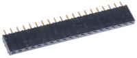 ssq-120-01-g-s Samtec SSQ Series Straight Through Hole Mount PCB Socket, 20-Contact, 1-Row, 2.54mm Pitch, Solder Termination
