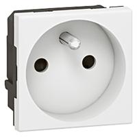0-771-13 Legrand White 1 Gang Plug Socket, 2 Poles, 16A, Indoor Use