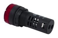 909-2556 RS PRO, Panel Mount Red LED Pilot Light, 22mm Cutout, IP30, Round, 24V ac/dc