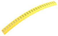 901-10171 HellermannTyton Ovalgrip Slide On Cable Markers, Black on Yellow, Pre-printed "0", 2.5 → 6mm Cable,