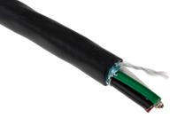 25384-bk005 Alpha Wire Xtra-Guard 2 Performance Cable Control Cable, 4 Cores, 0.81 mm² 18 AWG, Screened, 30 m, Black Polyvinyl