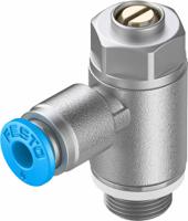 grlz-18-qs-4-d Festo GRLZ Series Tube Flow Regulator, 4mm Tube Inlet Port x G 1/8 Outlet Port, 193157