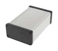 1455k1202 Hammond 1455 Series Clear Aluminium Enclosure, IP54, Black Lid, 120 x 78 x 43mm
