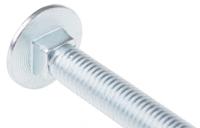 512-1130 Bright Zinc Plated Steel Coach Bolt, M10 x 100mm