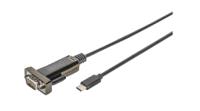 da-70166 Digitus RS232 USB C Male to D-sub, 9 Pin Male USB Serial Cable Adapter