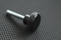 702-7526 RS PRO Black Knurled Clamping Knob, M4, Threaded Stud