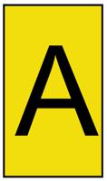 901-10452 HellermannTyton Ovalgrip Slide On Cable Markers, Black on Yellow, Pre-printed "A", 2.5 → 6mm Cable,