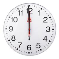 669-9252 RS PRO White Radio Controlled Analog Wall Clock, 300mm Diameter