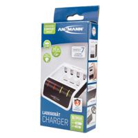1001-0092-01 Ansmann Comfort Smart Battery Charger For NiMH AA, AAA 4 Cell 1.2V 400mA, Batteries Included