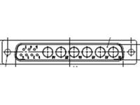 fm13w6pa-k120-1727040015 FCT from Molex 172704 7 Way Panel Mount D-sub Connector Plug, 2.84mm Pitch