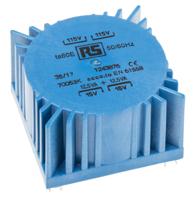 124-3876 RS PRO 2 x 115V ac, 2 x 15V Toroidal Transformer, 25VA