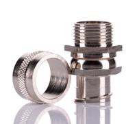 214-9560 RS PRO Swivel, Conduit Fitting, 20mm Nominal Size, M20, Brass, Silver IP54 rating
