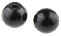686-581 RS PRO Black Duroplast Ball Clamping Knob, Unthreaded Hole