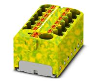 1153438 Phoenix Contact Distribution Block, 13 Way, 4mm², 32A, 450 V, Green/Yellow